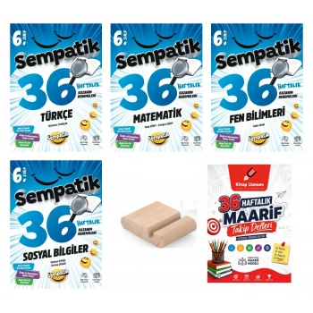 6.Sınıf Türkçe Sosyal Matematik Fen 36 Hafta Türkçe Kazanım Deneme +Maarif Defteri+Tlf Tutucu