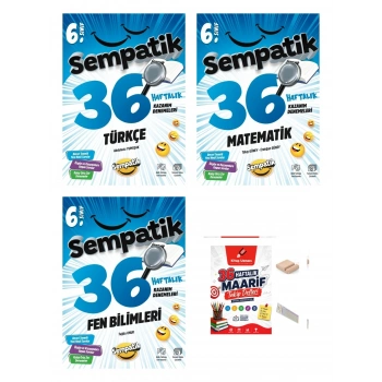 6.Sınıf Türkçe Matematik Fen 36 Hafta Türkçe Kazanım Denemeleri+Maarif Defteri+Tlf Tutucu