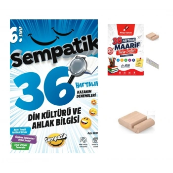 6.Sınıf Din 36 Hafta Kazanım Denemeleri+Maarif Defteri+Telefon Tutucu