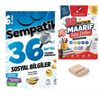 6.Sınıf Sosyal 36 Hafta Kazanım Denemeleri+Maarif Defteri+Telefon Tutucu