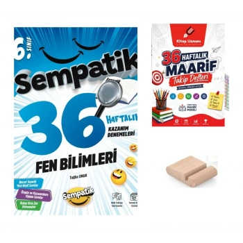 6.Sınıf Fen 36 Hafta Kazanım Denemeleri+Maarif Defteri+Telefon Tutucu