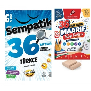 6.Sınıf Türkçe 36 Hafta Kazanım Denemeleri+Maarif Defteri+Telefon Tutucu