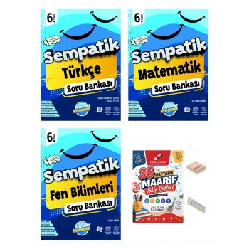 6.Sınıf Türkçe Fen Matematik Sempatik Soru Bankası+Telefon Tutucu+Maarif Defteri