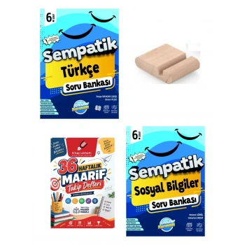 6.Sınıf Sosyal Bilgiler Türkçe Sempatik Soru Bankası+Telefon Tutucu+Maarif Defteri