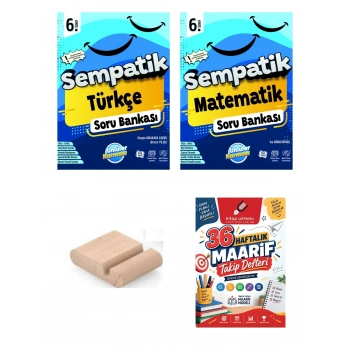 6.Sınıf Türkçe Matematik Sempatik Soru Bankası+Telefon Tutucu+Maarif Defteri