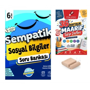 6.Sınıf Sosyal Bilgiler Sempatik Soru Bankası+Telefon Tutucu+Maarif Defteri