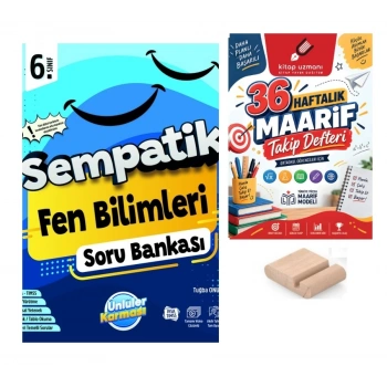 6.Sınıf Fen Bilimleri Sempatik Soru Bankası+Telefon Tutucu+Maarif Defteri