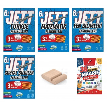 6.Sınıf Türkçe Matematik Fen Sosyal JETT Fasikülleri Maarif Müfredatı+Maarif Defteri+Telefon Tutucu