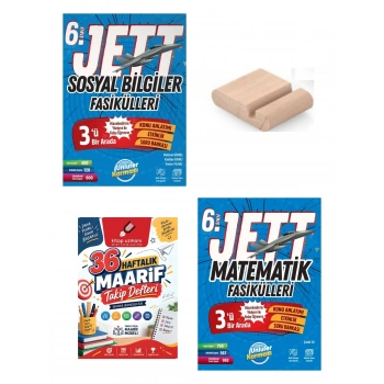6.Sınıf Sosyal Matematik JETT Fasikülleri Maarif Müfredatı+Maarif Defteri+Telefon Tutucu