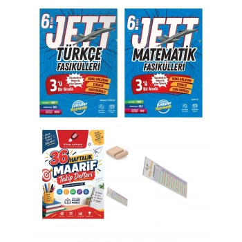 6.Sınıf Türkçe Matematik JETT Fasikülleri Maarif Müfredatı+Maarif Defteri+Telefon Tutucu
