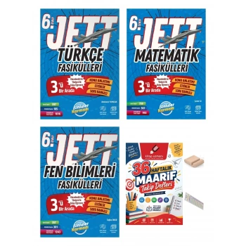 6.Sınıf Türkçe Matematik Fen JETT Fasikülleri Maarif Müfredatı+Maarif Defteri+Telefon Tutucu