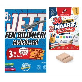 6.Sınıf Fen Bilimleri JETT Fasikülleri Maarif Müfredatı+Maarif Defteri+Telefon Tutucu