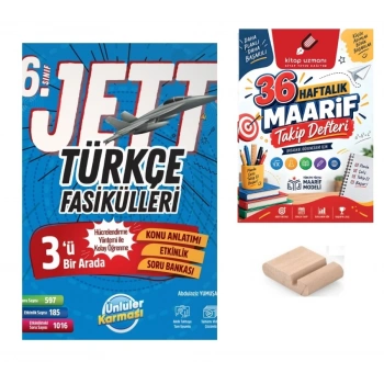 6.Sınıf Türkçe JETT Fasikülleri Maarif Müfredatı+Maarif Defteri+Telefon Tutucu