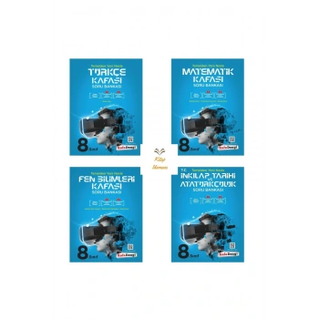 LGS Türkçe + Matematik + Fen bilimleri + İnkılap Tarihi Soru Kafası Soru Bankası 4lü Set
