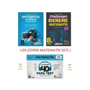 LGS Matematik 3lü Özel Set ( Matematik Soru Kafası +  Matematik Deneme + Matematik Kafa Test)