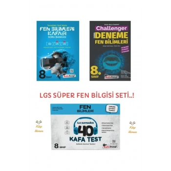 LGS Fen Bilimleri 3lü Özel Set (Fen Soru Kafası + Fen Bilimleri Deneme + Fen Bilimleri Kafa Test)