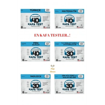 LGS Tüm Dersler 6lı Yaprak Test Set ( Matematik + Türkçe + Fen + İnkılap + Din  + İngilizce  Test)