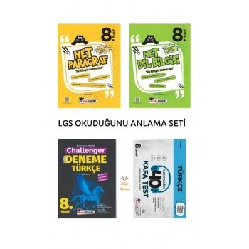 LGS Okuduğunu Anlama 4lü Özel Set (Paragraf+Dil Bilgisi+Türkçe Branş Deneme + Türkçe Yaprak Test )