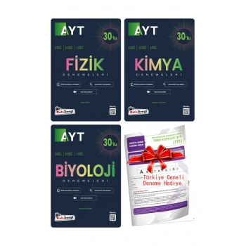 AYT Fizik + AYT Kimya +AYT Biyoloji Branş Denemeleri + TYT Türkiye Geneli Deneme HEDİYE
