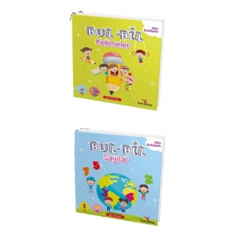 2-4 Yaş Bul Bil Kelimeler ve Sayılar Aile Katılımlı Etkinlik Kitabı- Katlanabilir Kulakçıklı 2 Kitap