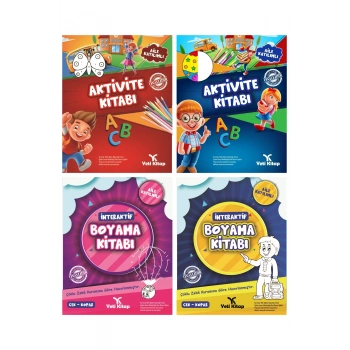 4 -6 Yaş Aktivite Kitabı 1 -2 / İnteraktif Boyama Kitabı 1 -2 / Aile Katılımlı