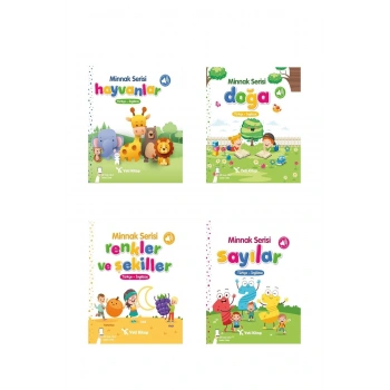 0-2 Yaş Minnak Kitaplar Serisi Türkçe-ingilizce/sesli 0-24 Ay Bebek Kitapları Ilk Kitabım 4 Kitap