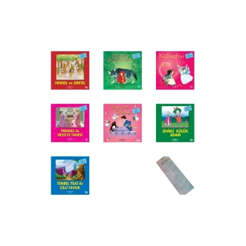 5-7 Yaş Masal Klasikleri / Okul Öncesi ve 1. Sınıf İlk Okuma Serisi / 7 Kitap +Okuma Takip Ayracı