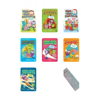 6-9 Yaş Çılgın Çizgi Romanlar / Kerem ve Minik Canarlar / 7 Kitap + Okuma Takip Ayracı..!