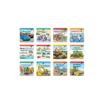 6-9 Yaş Araçlar ve Makinelerle Dünyayı Öğreniyorum Serisi / 12 Kitap/+Okuma Takip Ayracı..!