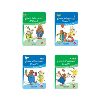 4-5 Yaş Şimdi Öğrenme Zamanı Okul Öncesi 4 Kitap + Okuma Takip Ayracı..!