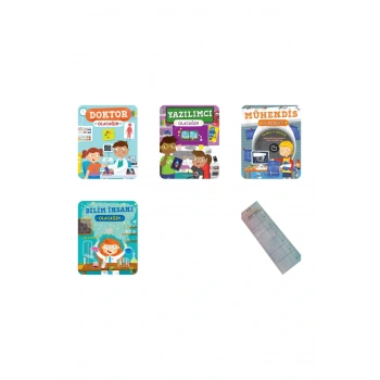 8-13 Yaş Meslekler ve Gerekleri/ Olacağım Serisi STEM 4 Kitap + Okuma Takip Ayracı.!
