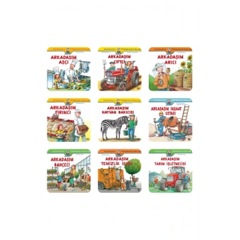 6-9 Yaş Mesleklerle Dünyayı Öğreniyorum Serisi 3. Seri / 8 Kitap/+Okuma Takip Ayracı..!