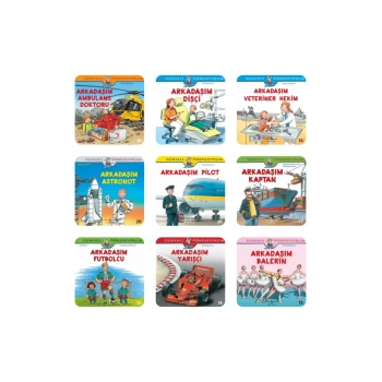 6-9 Yaş Mesleklerle Dünyayı Öğreniyorum Serisi 1. Seri / 9 Kitap/+Okuma Takip Ayracı..!