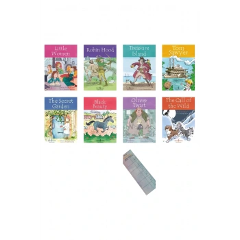 8-13 Yaş İngilizce Çocuk Klasikleri Hikaye Seti 8 li English Stories For Children Okuma Takip Ayracı