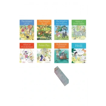 8-13 Yaş İngilizce Çocuk Klasikleri Hikaye Seti 8li/English Stories For Children/+Okuma Takip Ayracı