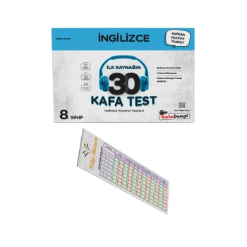 8. Sınıf İngilizce 30 Kafa Test( Haftalık Kontrol Testleri + Soru Çözüm Ayracı