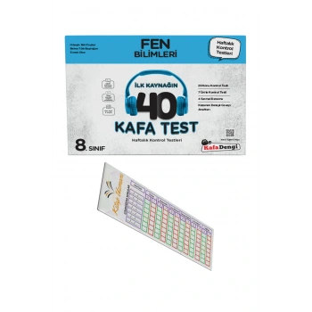 8. Sınıf Fen Bilimleri 40 Kafa Test( Haftalık Kontrol Testleri ) + Soru Çözüm Ayracı