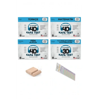 8. Sınıf Kafa Test Türkçe+Matematik+Fen+İnkılap( Haftalık Kontrol Testi) +Telefon Tutucu