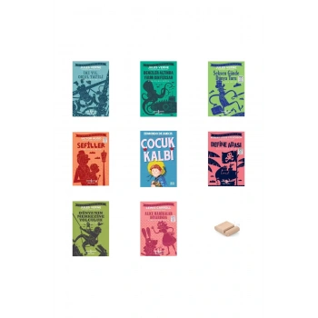 İş Bankası Çocuk Klasikleri 8 - 13 Yaş lkokul ve Ortaokul Okuma Kitapları 8 Kitap + Telefon Tutucu