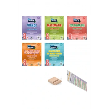 Okyanus 8. Sınıf LGS Kendini Check Et Türkçe Matematik Fen İnkılap Din Tekrar Testleri+TelefonTutucu
