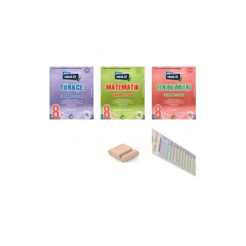 Okyanus 8. Sınıf LGS Kendini Check Et Türkçe Matematik Fen Tekrar Testleri +Telefon Tutucu