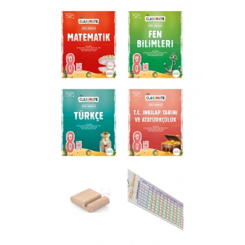 Okyanus 8. Sınıf LGS ClassMate Türkçe Matematik Fen İnkılap Soru Bankası / Kolay - Orta Seviye