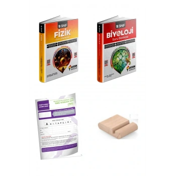 9. Sınıf Fizik+Biyoloji Soru Bankası (2025 YENİ MÜFREDAT)+Telefon Tutucu+TYT Deneme