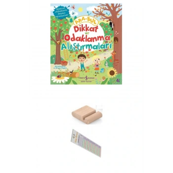 Dikkat ve Odaklanma Alıştırmaları -Okul Öncesi Ara Bul Kitabı- Gizli Nesneler + Tablet Standı