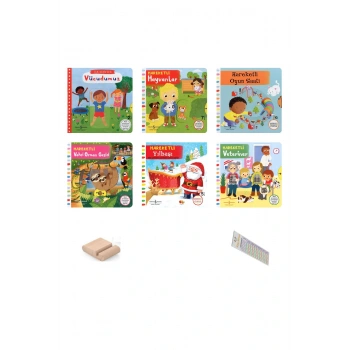0-2 Yaş Hareketli Kitaplar Serisi  6lı  SET-3 + Tablet Standı