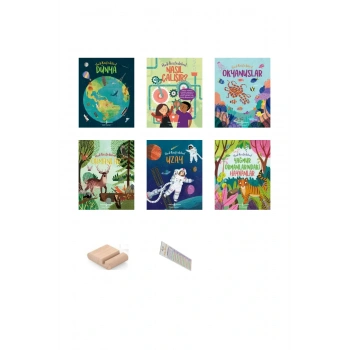 Hadi Keşfedelim Serisi 6-10 Yaş - 6 Kitap - İlkokul Fen ve Keşif Kitapları + Tablet Standı