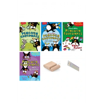 Penguen Curcunası - 8 - 13 Yaş Eğlenceli Çocuk Romanları Serisi  4 Kitap + Tablet Standı