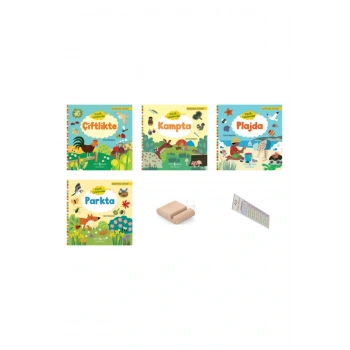Küçük Gözlemciler -2-5 Yaş / Erken Keşif Serisi / Karton Kitap 4lü Set + tablet Standı