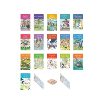 8-13 Yaş İngilizce Çocuk Klasikleri Hikaye Seti 16lı/English Stories For Children + Telefon TUTUCU
