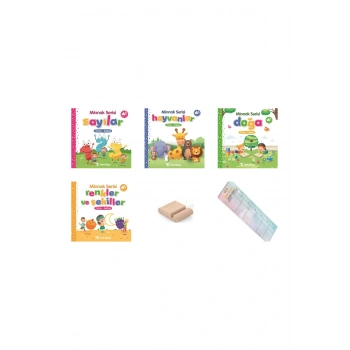 Minnak Serisi - Türkçe -İngilizce QR Seslendirmeli Bebek Kitapları +Tablet Standı+Okuma Takip Ayracı